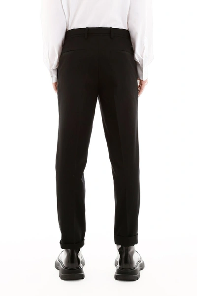 Shop Helmut Lang Cropped Slim Trousers In Black