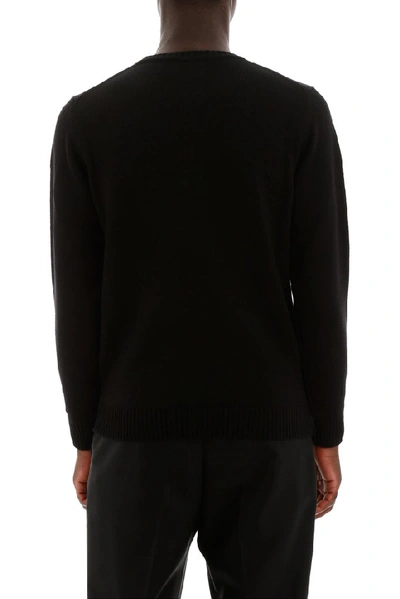 Shop Fendi Karl Kollage Sweater In Black