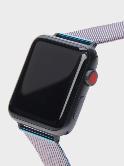 Shop Donna Karan Dkny Women's Apple Watch Iridescent Rainbow Strap -