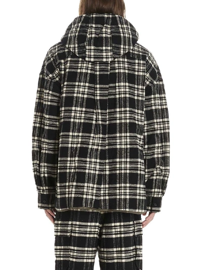 Shop Juunj Juun.j Checkered Hooded Reversible Shirt Jacket In Multi