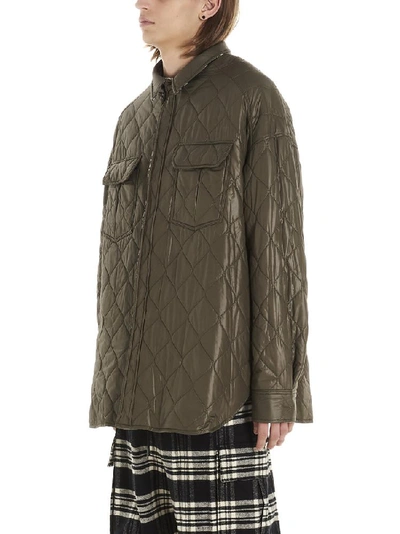 Shop Juun.j Checkered Hooded Reversible Shirt Jacket In Multi