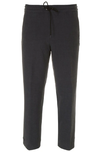 Shop Kenzo Cropped Stretch Pants In Black