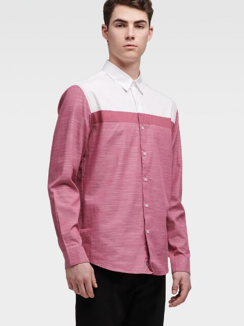 Donna Karan Colorblock Shirt In Rose | ModeSens