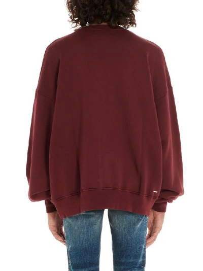 Shop Amiri Motif Embroidered Sweatshirt In Red