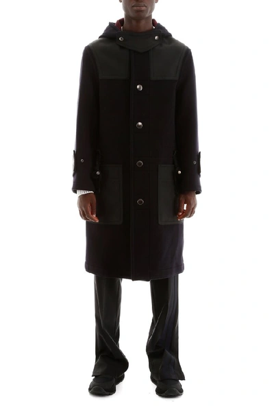 Shop Burberry Double Faced Hooded Coat In Multi