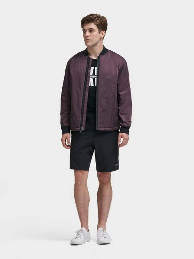 Shop Donna Karan Dkny Men's Nylon Bomber Jacket - In Plum