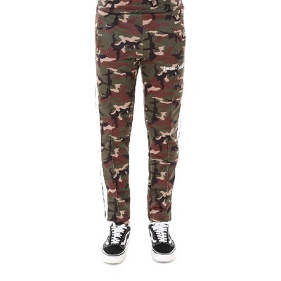 Shop Palm Angels Camouflage Logo Track Pants In Multi