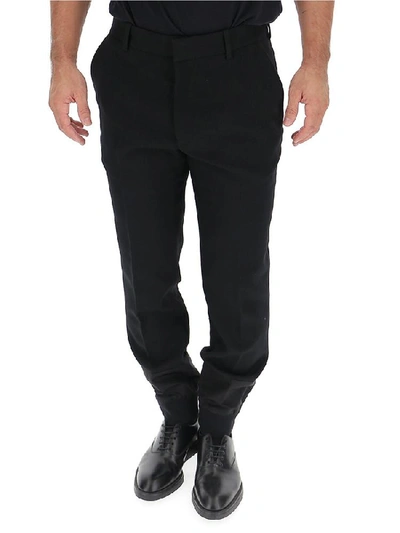 Shop Alexander Mcqueen Straight Leg Trousers In Black