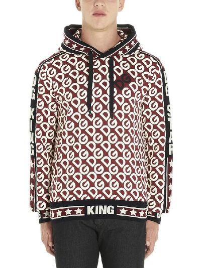 Shop Dolce & Gabbana All Over Logo Hoodie In Multi