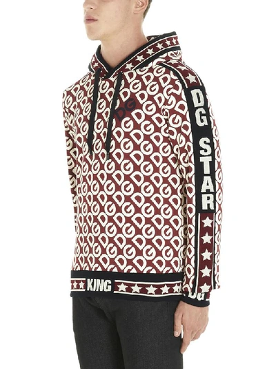 Shop Dolce & Gabbana All Over Logo Hoodie In Multi