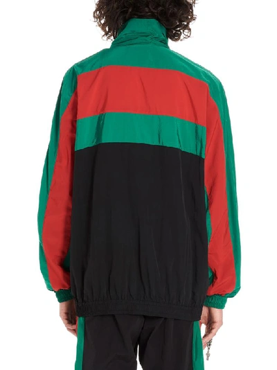 Shop Gucci Contrasting Panelled Windbreaker In Multi