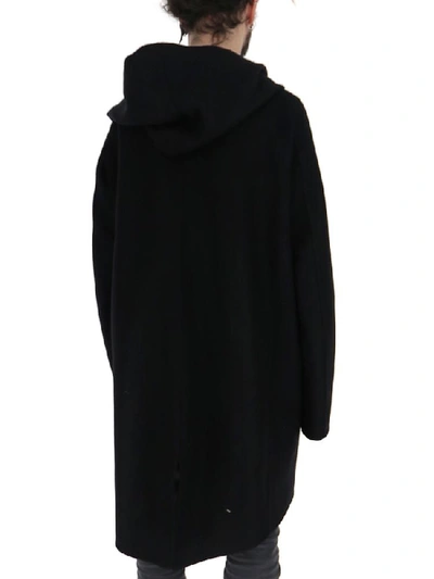 Shop Rick Owens Slab Hooded Coat In Black