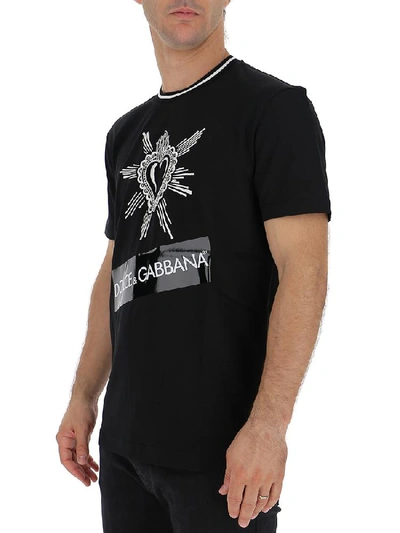 Shop Dolce & Gabbana Heart Logo T In Black