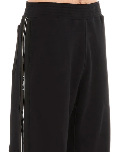 Shop Givenchy Logo Trim Sweatpants In Black