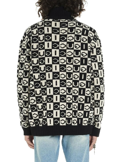 Shop Gucci All Over Logo Checkerboard Motif Jacket In Multi