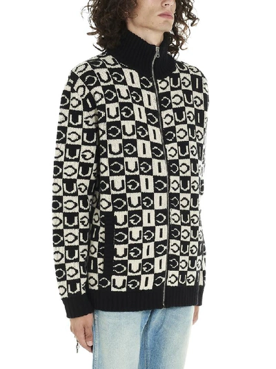 Shop Gucci All Over Logo Checkerboard Motif Jacket In Multi