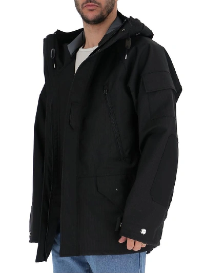 Shop Junya Watanabe Hooded Jacket In Black