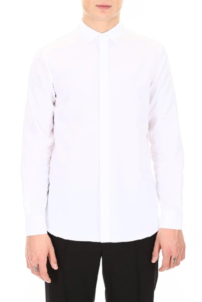 Shop Valentino Garavani Rockstud Studded Collar Shirt In White
