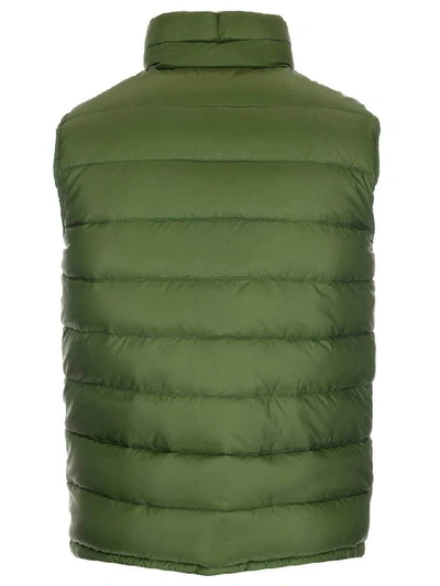 Shop Herno Reversible Zipped Puffer Vest In Green