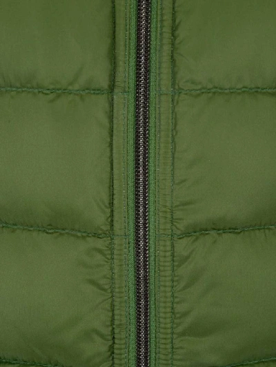 Shop Herno Reversible Zipped Puffer Vest In Green