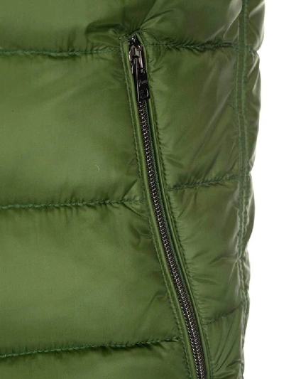 Shop Herno Reversible Zipped Puffer Vest In Green
