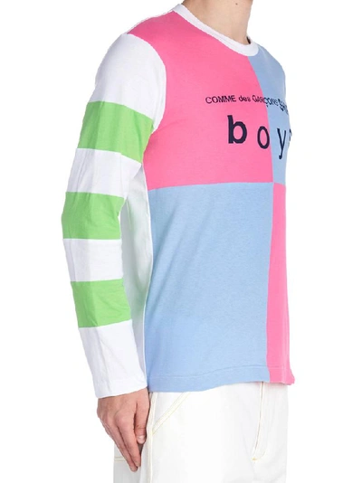 Shop Comme Des Garçons Shirt Boys Colour Block Logo Sweatshirt In Multi