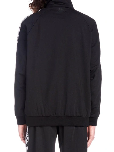 Shop Kappa Kontroll Side Logo Striped Pullover In Black