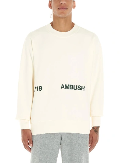 Shop Ambush Logo Print Sweatshirt In White