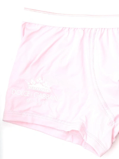 Shop Dolce & Gabbana Underwear Logo Crown Boxer Shorts In Pink