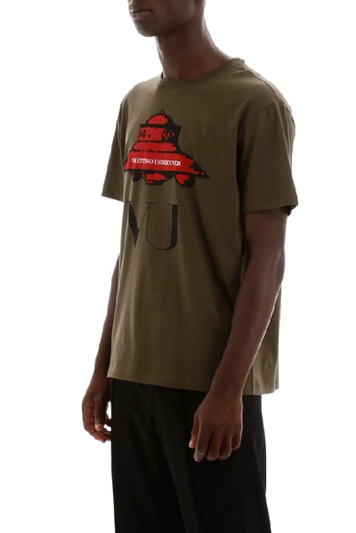 Shop Valentino X Undercover Ufo Logo Printed T-shirt In Green