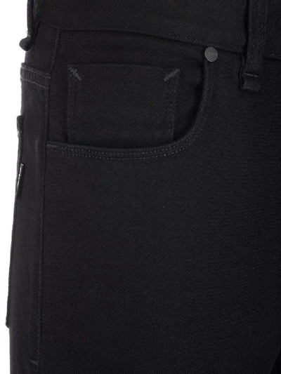 Shop Fendi Ff Futuristic Patch Jeans In Black