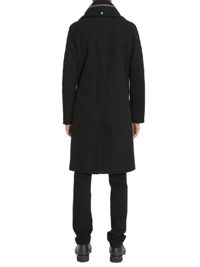 Shop Givenchy Zip Detail Coat In Black