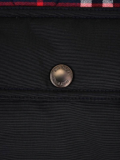 Shop Burberry Vintage Check Pocket Detail Jacket In Blue