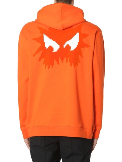 Shop Mcq By Alexander Mcqueen Mcq Alexander Mcqueen Monster Print Hoodie In Orange