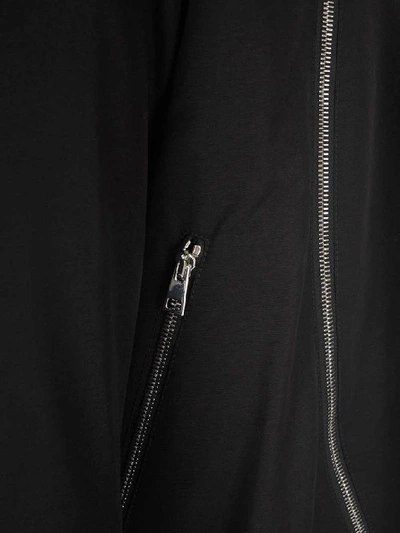 Shop Bottega Veneta Asymmetric Zipped Bomber Jacket In Black