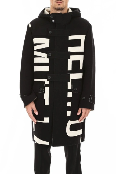 Shop Helmut Lang Logo Detail Coat In Multi