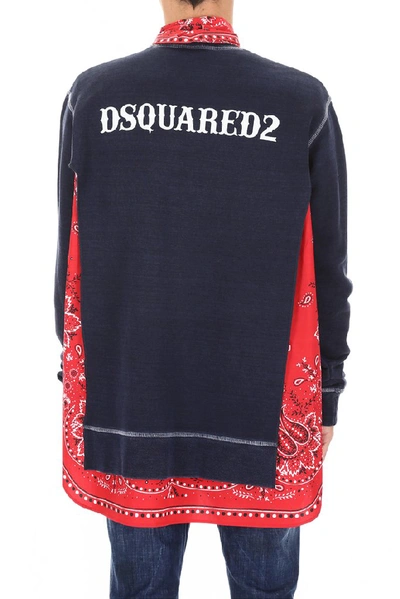 Shop Dsquared2 Bandana Sweatshirt In Navy