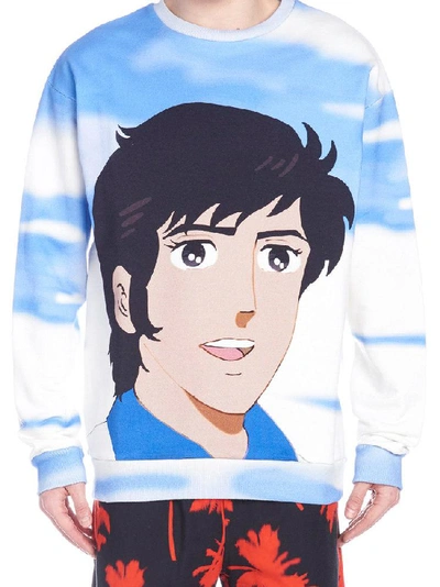 Shop Msgm Anime Printed Sweater In Multi