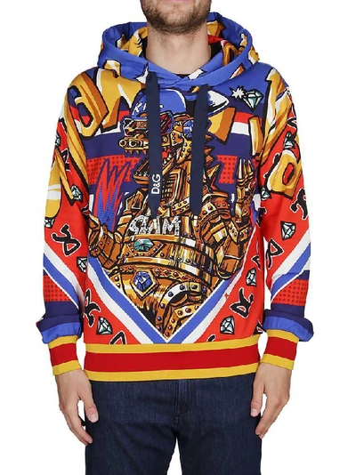 Shop Dolce & Gabbana All Over Print Hoodie In Multi