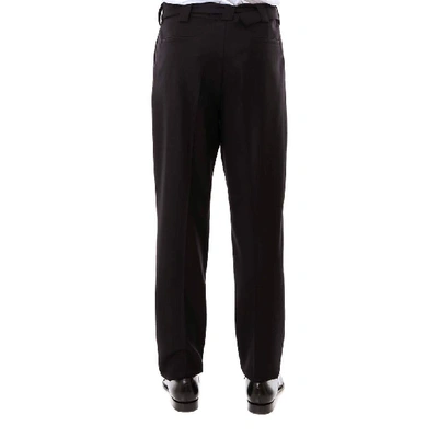 Shop Valentino Belted Tailored Trousers In Black