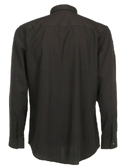 Shop Givenchy Contrast Logo Band Trim Shirt In Black