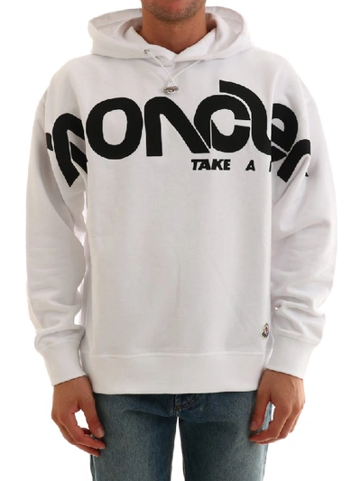 Shop Moncler Genius Moncler 1952 Logo Printed Hoodie In White