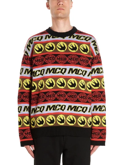 Shop Mcq By Alexander Mcqueen Mcq Alexander Mcqueen Logo Tape Intarsia Knitted Jumper In Multi