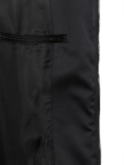 Shop Versace Motif Embroidered Bomber Jacket In Black