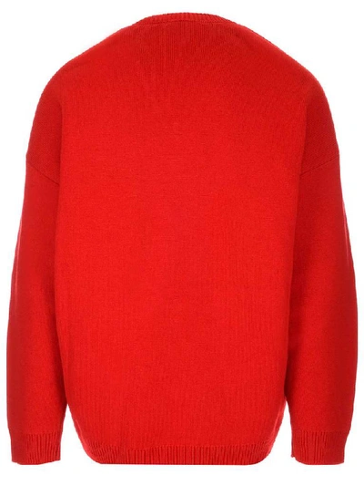 Shop Balenciaga Pleated Sleeves V In Red