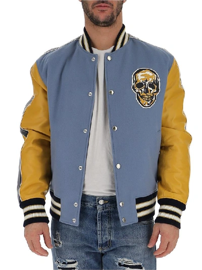 Shop Alexander Mcqueen Skull Bomber Jacket In Multi