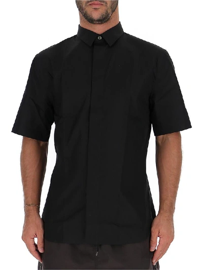 Shop Dior Homme Bee Embroidered Short Sleeve Shirt In Black
