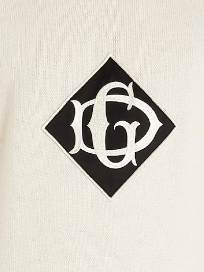 Shop Dolce & Gabbana Turtleneck Logo Sweater In White