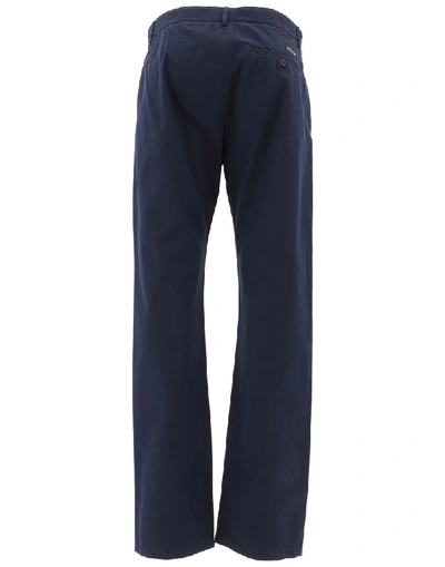 Shop Balenciaga Straight Leg Pants In Blue