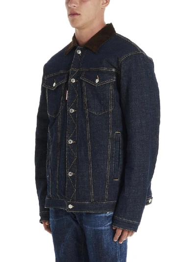 Shop Dsquared2 Classic Denim Jacket In Navy